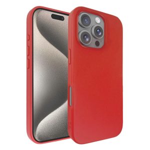 כיסוי דמוי עור אקסלוסיבי עבור iphone 16 Pro Max תומך Magsafe בצבע אדום