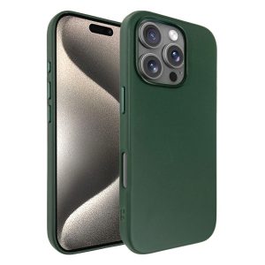 כיסוי דמוי עור אקסלוסיבי עבור iphone 16 Pro Max תומך Magsafe בצבע ירוק