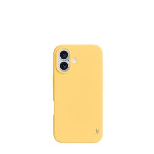 כיסוי סילקון איכותי תומך MagSafe עבור Iphone 16  בצבע צהוב