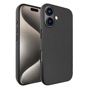 כיסוי דמוי עור אקסלוסיבי עבור iphone 16 תומך Magsafe בצבע שחור