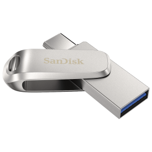 התקן בנפח  DUAL USB3.1/TYPEC LUXE 128GB מבית SanDisk בעיצוב קל ונשלף