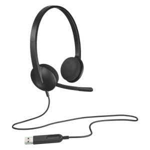 אוזניות Logitech Stereo Headset H340 עם מיקרופון וחיבור USB