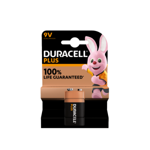 סוללת 9V לא נטענת דגם Plus Power Alkaline של חברת Duracell