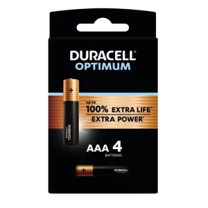 סט 4 סוללות AAA Duracell Optimum