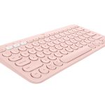 מקלדת Bluetooth אלחוטית Logitech K380 Multi-Device בצבע ורוד עברית ואנגלית