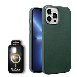 כיסוי דמוי עור אקסלוסיבי עבור iphone 14 Pro תומך Magsafe בצבע ירוק
