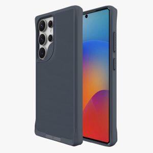 כיסוי מקושח איכותי במיוחד תומך Magsafe ורגלית עבור Samsung S25 Ultra בצבע אפור