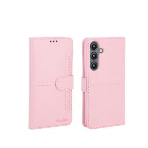 כיסוי ספר עבור Samsung S25 בצבע ורוד מבית Pouchino