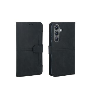 כיסוי ספר עבור Samsung S25 בצבע שחור מבית Pouchino