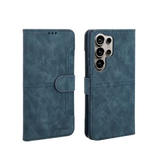 כיסוי ספר עבור Samsung S25 Plus בצבע כחול מבית Pouchino