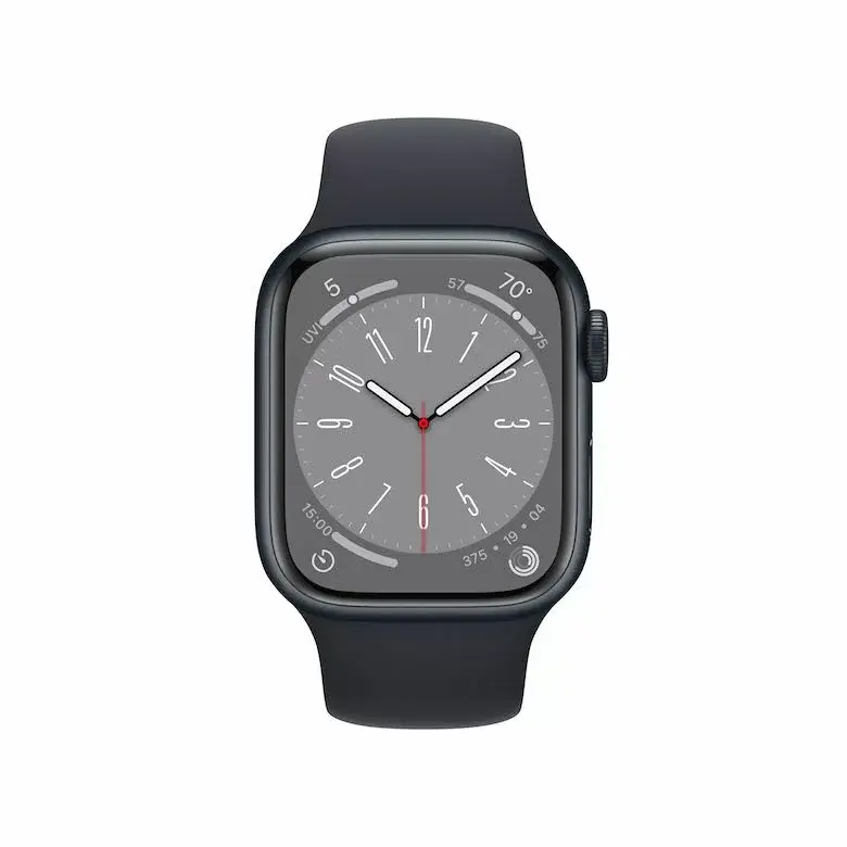 ⁦שעון חכם אפל Apple Watch Series 8 GPS + Cellular 41mm בצבע Midnight Aluminium Case עם Midnight Sport Band⁩ – תמונה ⁦2⁩