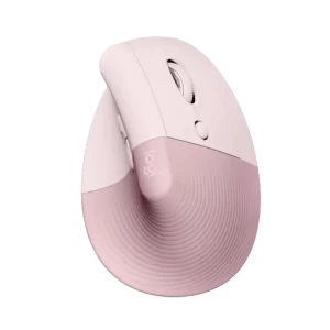 עכבר ארגונומי אנכי אלחוטי Logitech Lift Vertical USB/BT בצבע ורוד