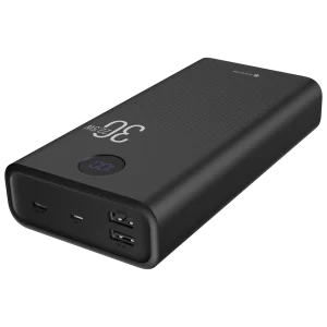 סוללה גיבוי  ניידת איכותית + צג 30000mAh  בצבע שחור מבית MIRACASE