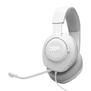 אוזניות גיימינג חוטיות עם מיקרופון Jbl Quantum 100M2 בצבע לבן