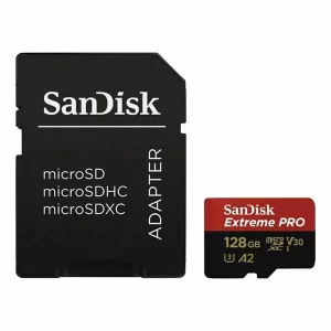 כרטיס זיכרון SanDisk Extreme Pro Micro SD 128GB עם מתאם SD