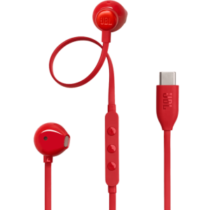 אוזניות חוט עם חיבור Jbl Tune 305C Type-C בצבע אדום