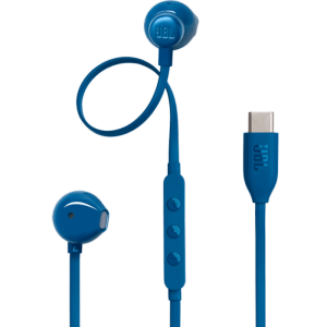 אוזניות חוט עם חיבור Jbl Tune 305C Type-C בצבע כחול