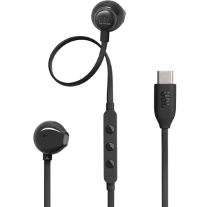 אוזניות חוט עם חיבור Jbl Tune 305C Type-C בצבע שחור