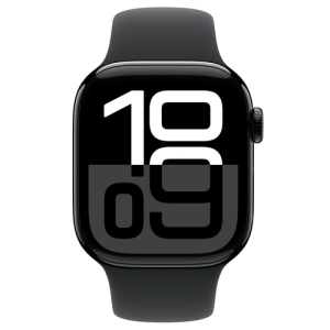 שעון חכם Apple Watch Series 10 GPS + Cellular 42mm Jet Black Aluminium Case with Black Sport Band - S/M