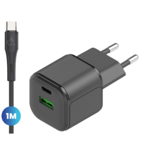 מטען קיר Essentials Dual 38W Wall Charger + Type-C Cable