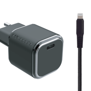 מטען קיר מאושר אפל 35W כולל כבל Type-C to Ligtning