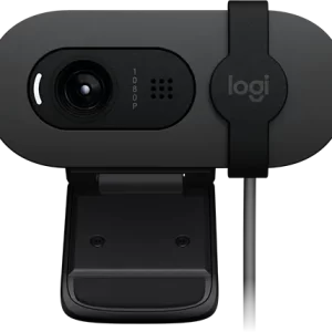 מצלמת רשת Logitech BRIO 100 Full HD 1080p בצבע שחור