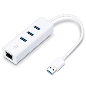 מתאם רשת TP-Link UE330 USB 3.0 3-Port Hub & Gigabit Ethernet USB Adapter